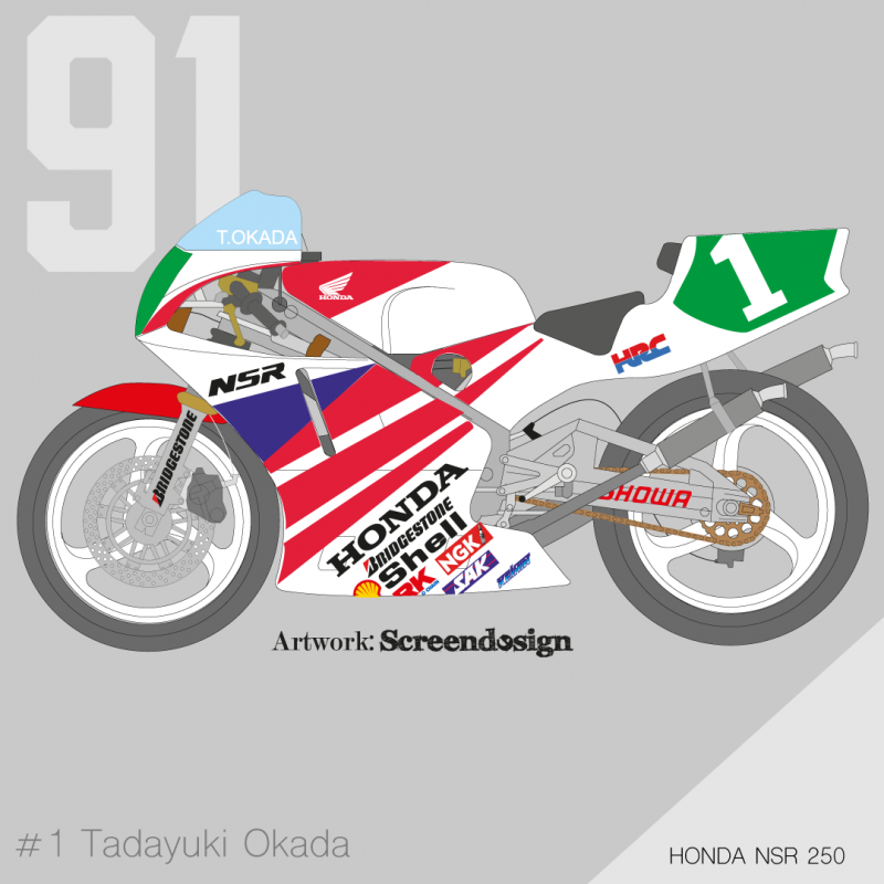 1:12 Honda NSR250 Luca Cadalora 1991 Ixo Altaya Diecast Moto