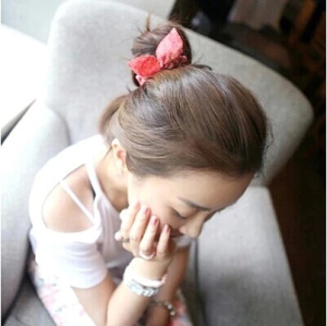 布艺兔耳朵发圈12个