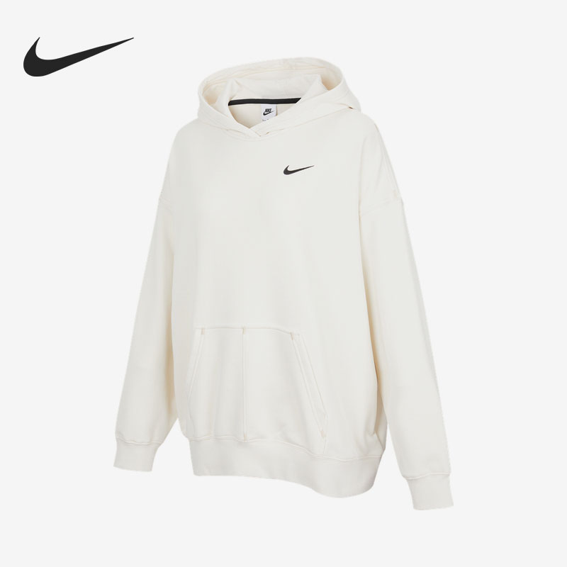 Nike/耐克官方正品女子休閒運動訓練套頭毛圈連帽運動衫DM6202-601-Taobao