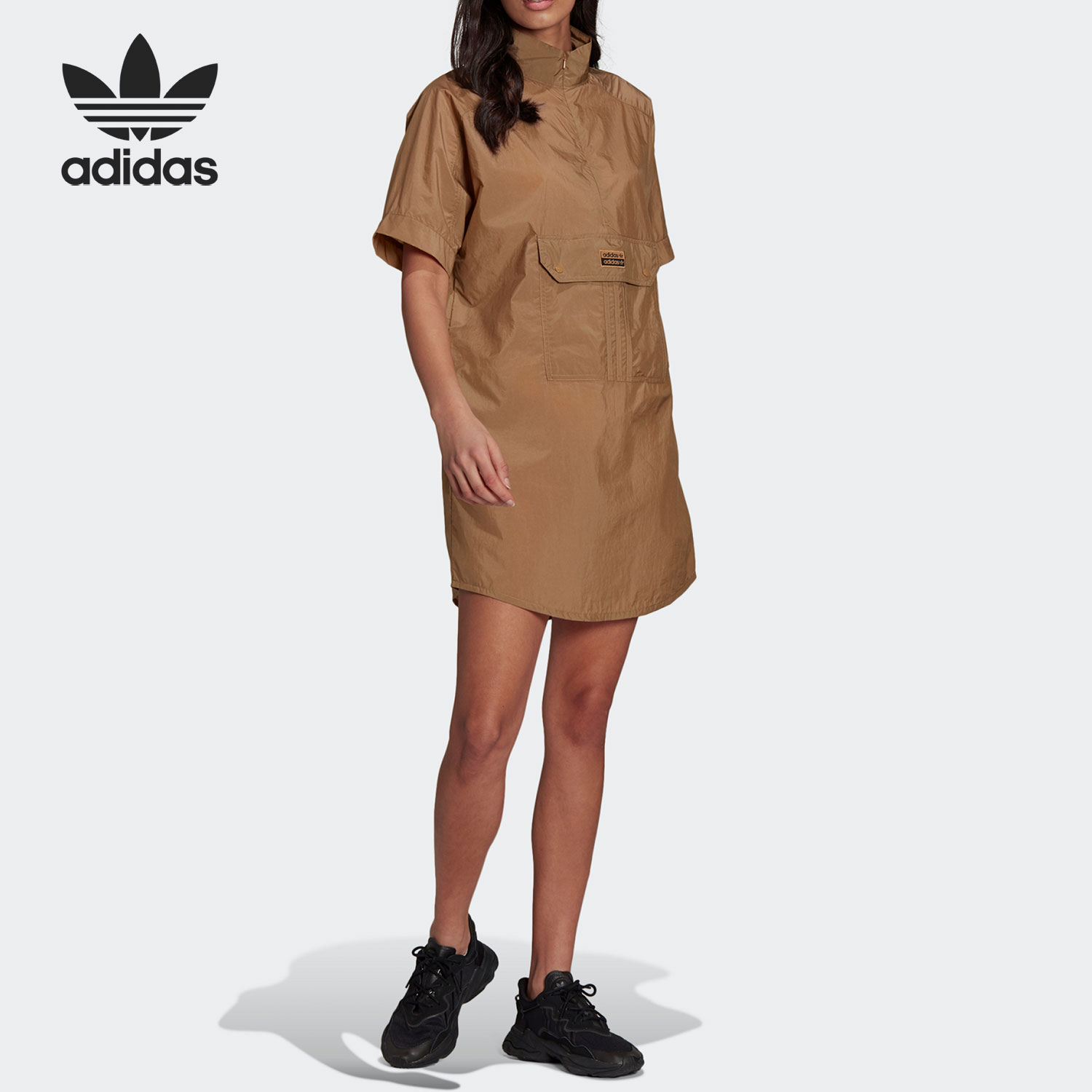 Adidas/Adidas官方正品SATIN DRESS 三葉草女子洋裝FM2618-Taobao