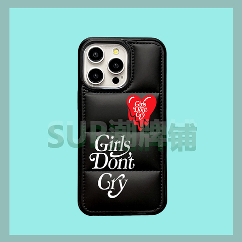 Black — Girls Don't Cry New Puffy Puffer Down Jacket 15, 14, 13, 12 iPhone Case
