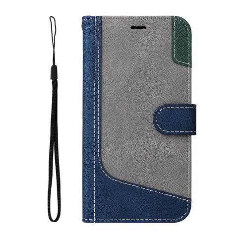 Synthetic Leather Wallets Folio Flip Card Holder Two Tone S24, S24 Plus, S24 Ultra, S23, S23 Plus, S23 Ultra, S22, S22 Plus