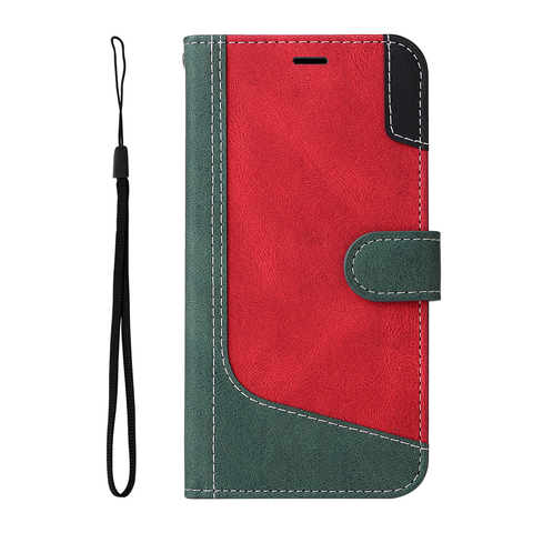 Synthetic Leather Wallets Folio Flip Card Holder Two Tone S24, S24 Plus, S24 Ultra, S23, S23 Plus, S23 Ultra, S22, S22 Plus