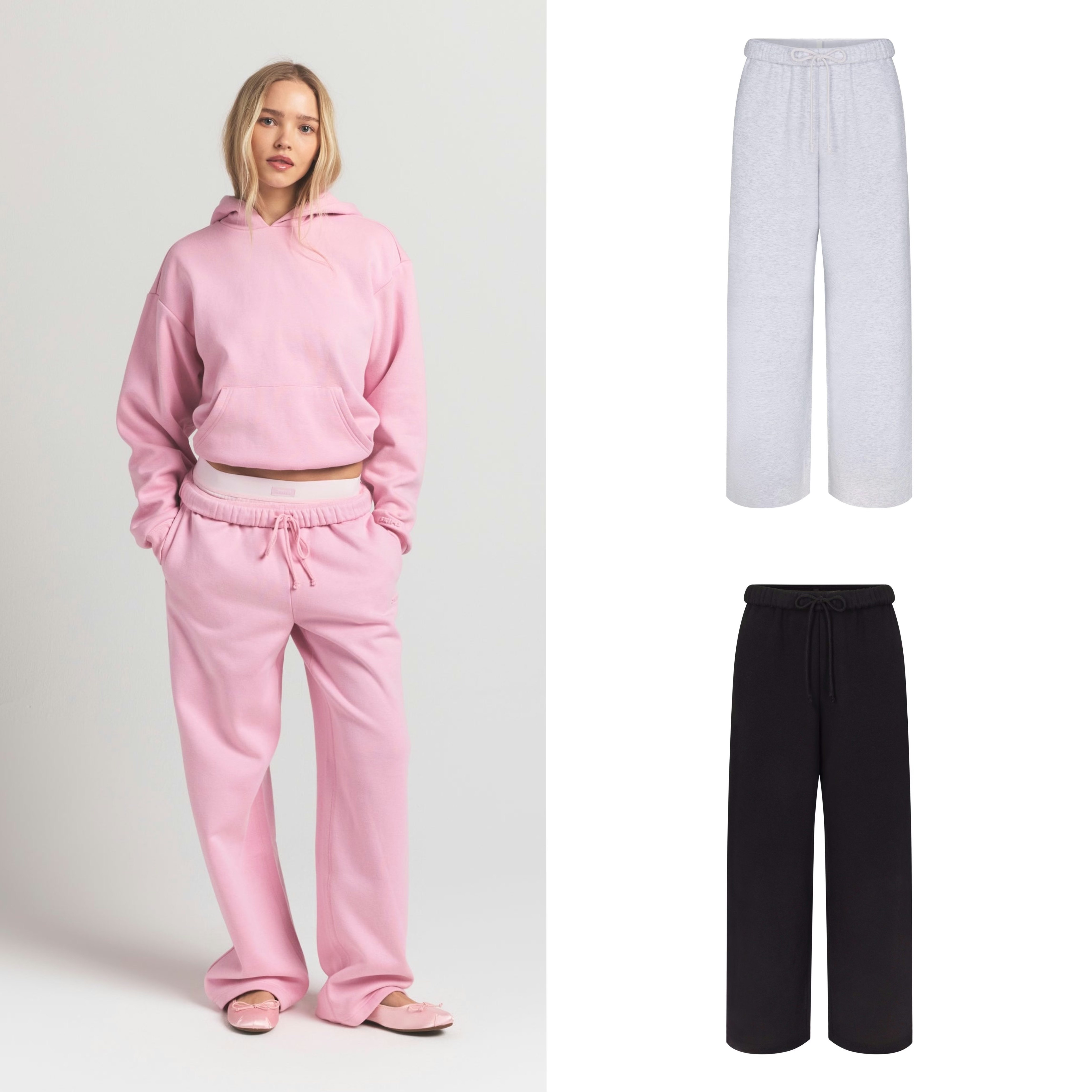 现货SKIMS COZY KNIT ANIMAL EAR HOODIE圣诞豹纹家居服外套长裤评价 