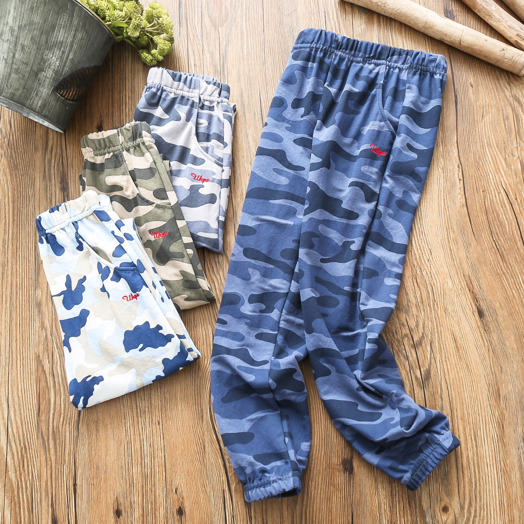 男童迷彩防蚊裤夏季新款儿童超薄透气宽松裤子男孩长裤沙滩裤