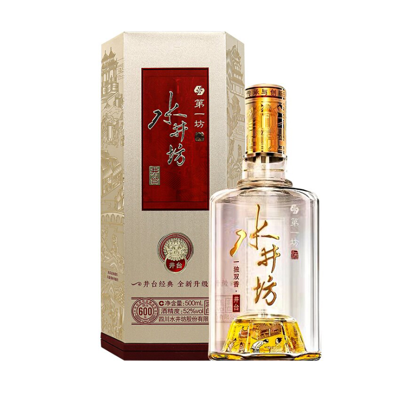 水井坊井台52度500ml*1瓶浓香型白酒盒装新老包装随机发货评价