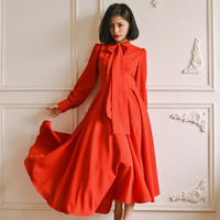 大喜自制款 复古宫廷飘逸大摆70年代经典复古款正红裙