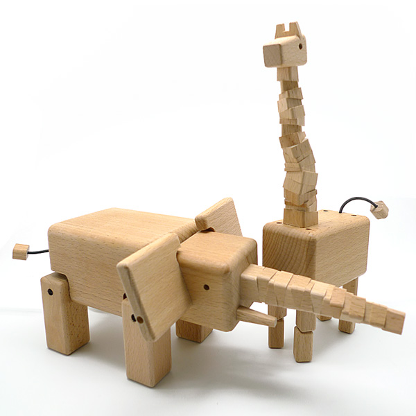 动物玩偶|大象和长颈鹿|原创榉木玩具|班门乐府bamloff 268.00