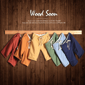 男士五分裤修身裤