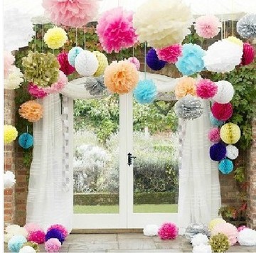 Creative wedding paper flower ball pull flower materials for DIY paper flower ball dressed wedding room layout supplies