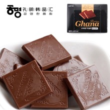 韩国进口巧克力 乐天加纳纯 黑巧克力 办公室休闲零食 巧克力90g