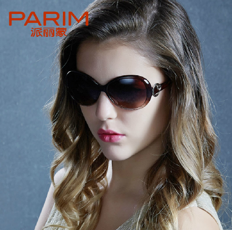 PARIM/派丽蒙新款正品时尚女士太阳镜优雅大框墨镜潮女太阳镜1228