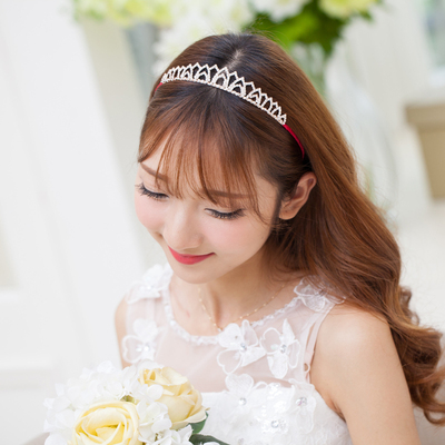 韩版水钻发箍宽边 水晶头箍发饰 韩国皇冠发卡发带女新娘饰品发饰
