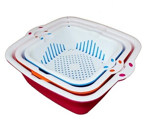 双层沥水篮3件套