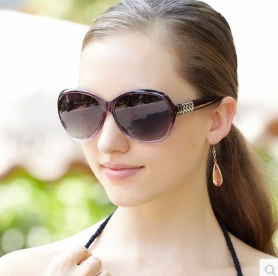 派丽蒙时尚偏光太阳镜女潮正品复古太阳眼镜大框防紫外线1174