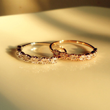 韩国排钻关节装饰戒指女韩版时尚闺蜜食指玫瑰金中指无名指戒指环