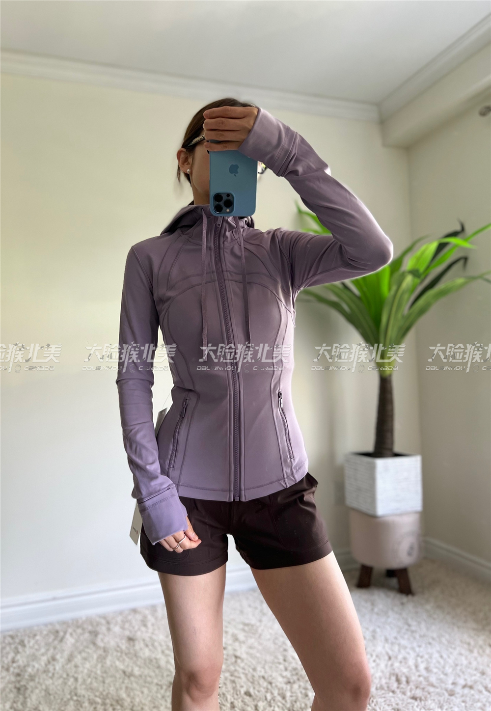 国现lululemon Define Jacket 瑜伽运动女款修身显瘦夹克经典款-Taobao