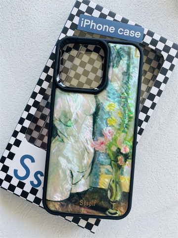 Ssself For Girls Natural Fritillary Famous Painting Epoxy High Quality Premium 15, 14, 13, 12, 11 iPhone Case