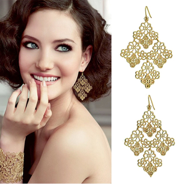 Women adorned European and American fashion wholesale jewelry gold plated ear pierced Bohemian temperament ladies earrings