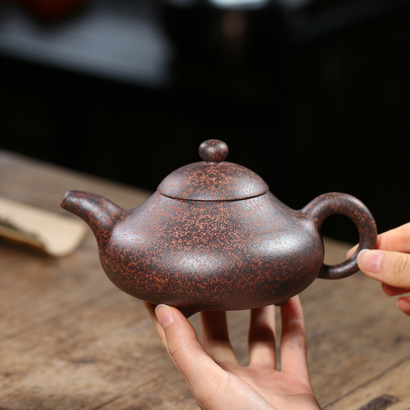 宜兴紫砂壶名家泡茶纯全手工茶具白麻子段泥莲子壶一元拍卖160cc-Taobao
