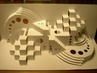 80       立体折纸 立体剪纸 3d纸雕 立体构成 儿童手工diy 纸艺 弹出