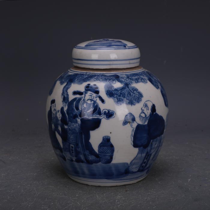 元青花富贵牡丹纹八方梅瓶做旧仿元代青花古瓷器手工瓷收藏摆件-Taobao