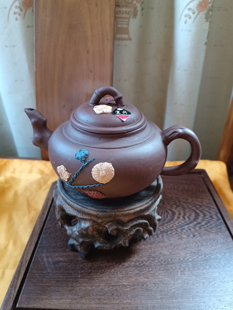 特価】 茶道具 【典藏*紫砂製*龍泉壺】茶壺 超美品 容量：400cc 時代物