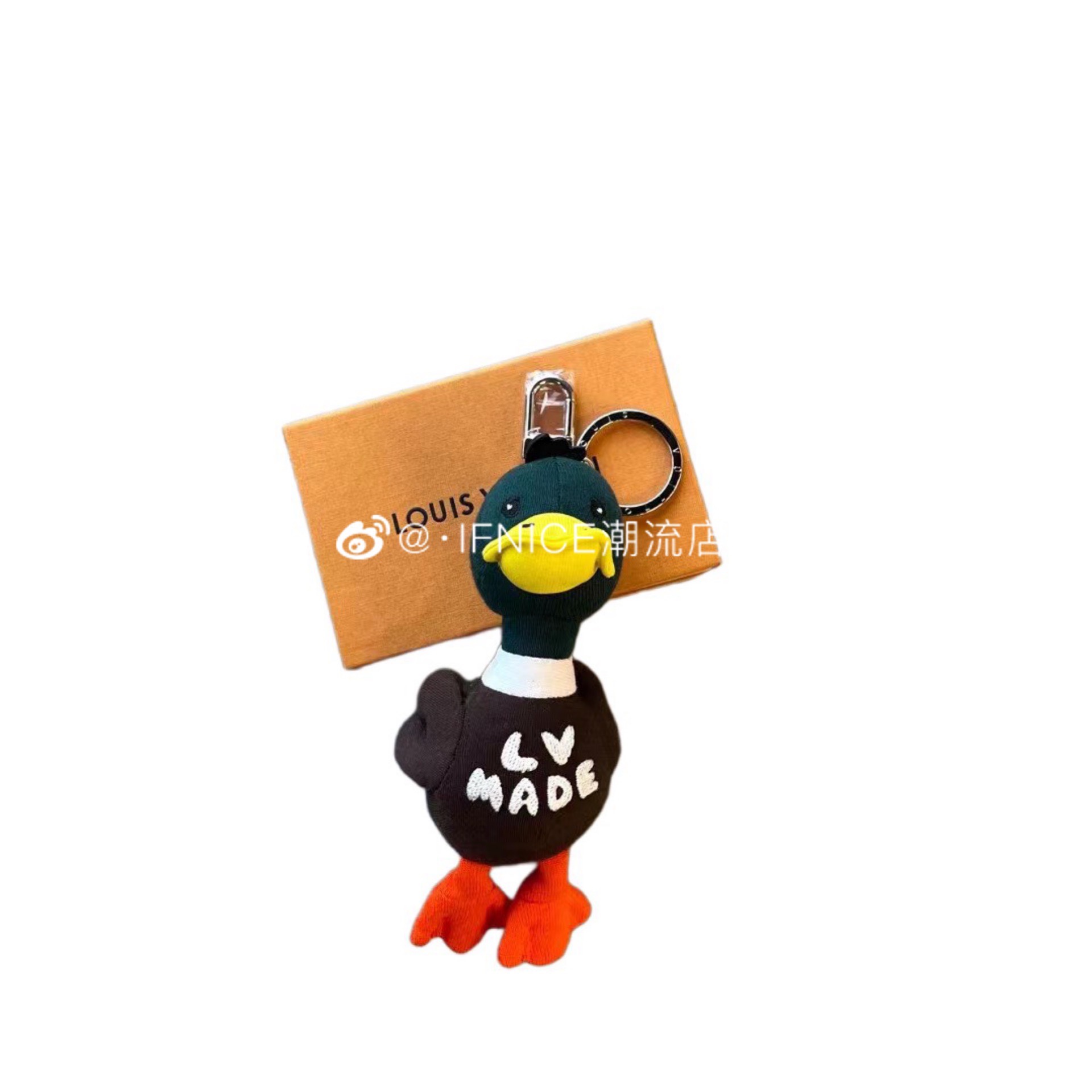 Louis Vuitton X Nigo Multicolor Duck Key Holder Bag Charm MP3222