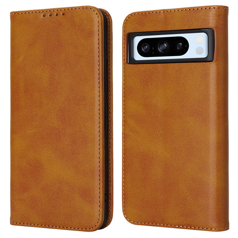 8, 8 Pro Leather Magnetic Wallets Folio Flip Synthetic Leather Card Holder Wallets Business Kickstand Folding Stand Google