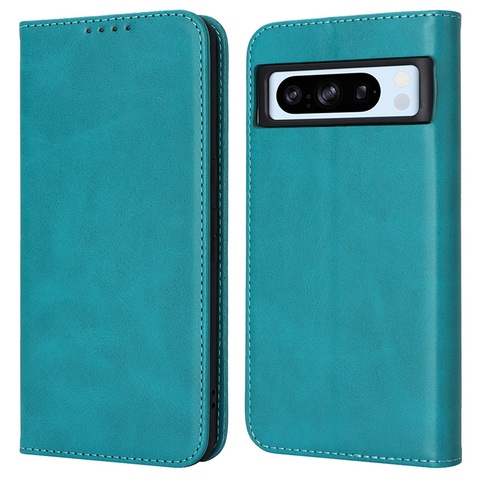 8, 8 Pro Leather Magnetic Wallets Folio Flip Synthetic Leather Card Holder Wallets Business Kickstand Folding Stand Google