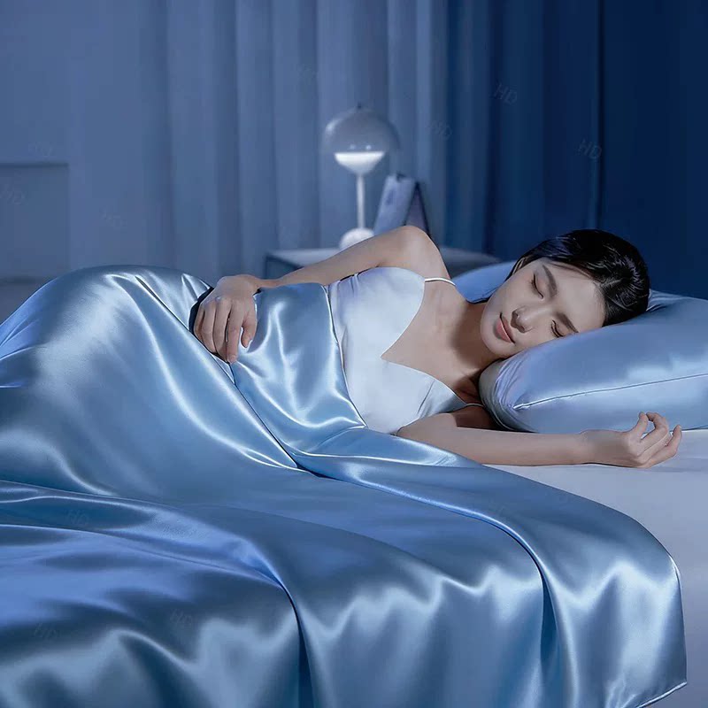 2026新款水洗冰丝夏被四件套星球水洗真丝夏凉被含抗菌棉空调被