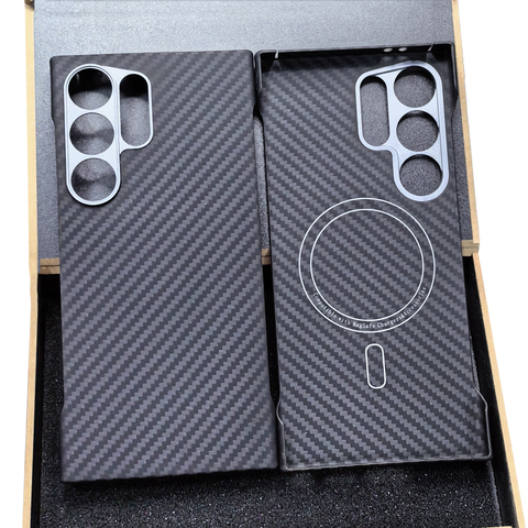 S24, S24 Plus, S24 Ultra Rimless Borderless Frame Lightweight Magnetic Hollow Heatsink Heat Dissipation Carbon Fiber Samsung