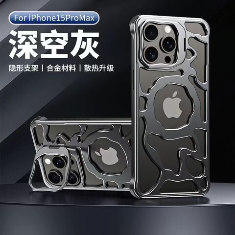 Gray — Auspicious Cloud All-Metal New Titanium Alloy Magsafe Frameless Magnetic Metal Lens Holder Heat Dissipation High End