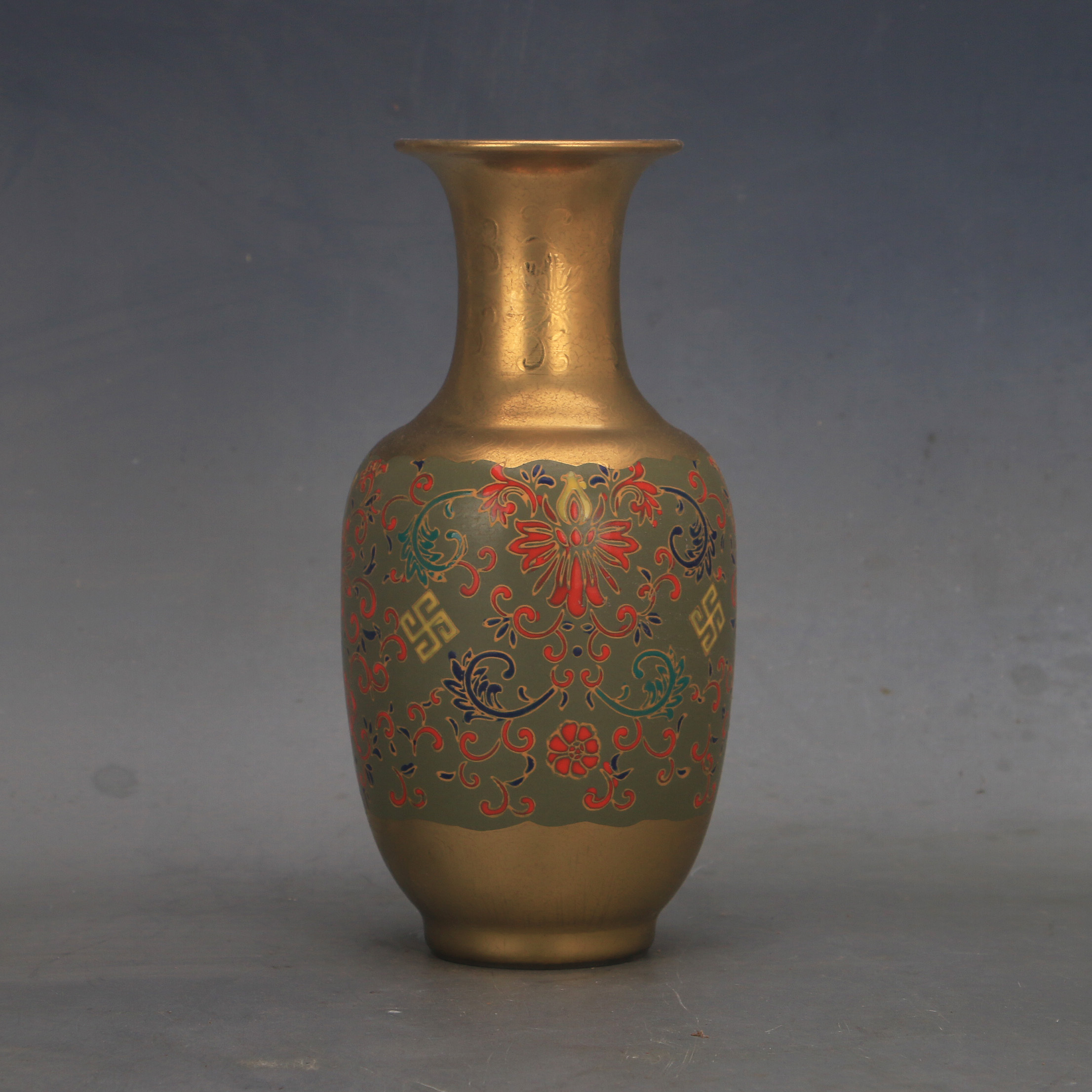 大明宣德年鎏金龙纹六方瓶仿古瓷器旧货古玩老物件收藏装饰摆设-Taobao