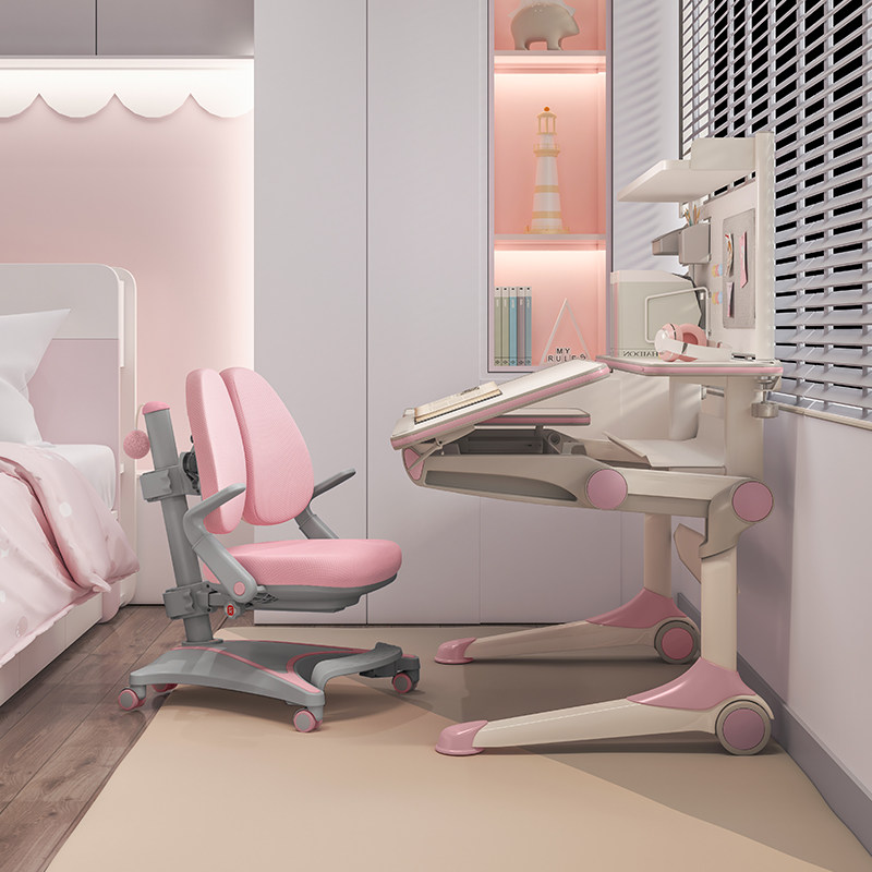 西昊学习桌儿童书桌实木小学生桌椅可升降小孩写字课桌椅套装家用