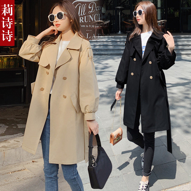 风衣女中长款小个子2021新款春秋今年流行秋装韩版气质大衣外套女