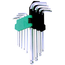 Ключ имбусовый (шестигранный) 台湾宝工 内六角扳手 加长型球头型内六角扳手组(9支组)