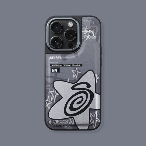 STUSSY Synthetic Leather 15, 14, 13, 12 iPhone Case