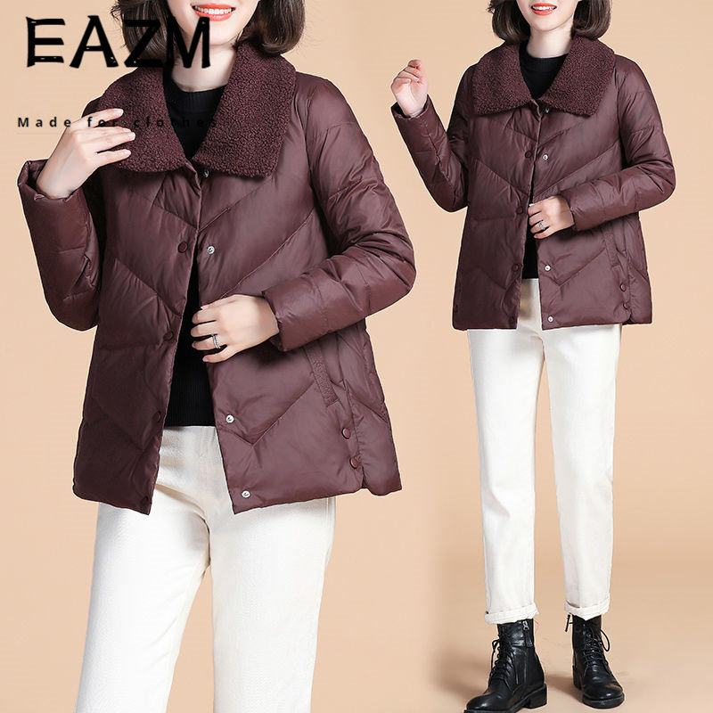 2021新款女秋冬新款时尚加绒羽绒棉衣女士短款外套小个子棉袄C