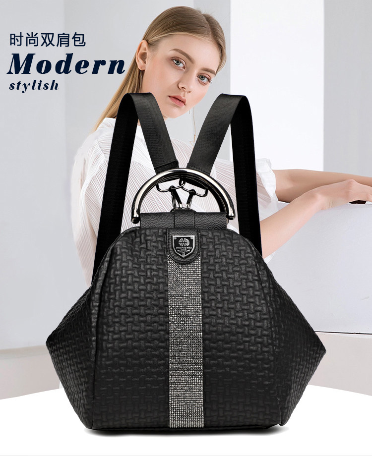 2021新款双肩包女pu皮背包女包包韩版潮时尚百搭休闲书包旅行包