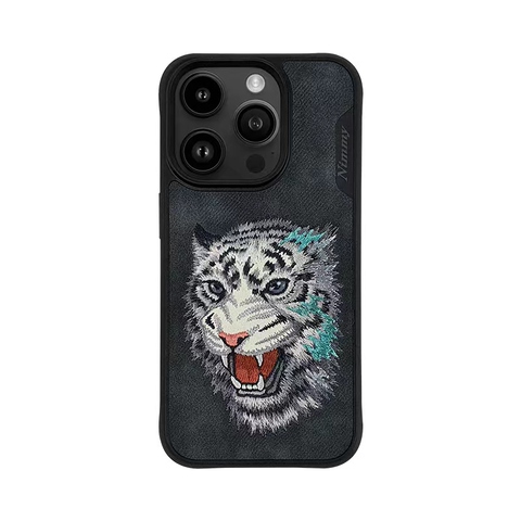 Nimmy New Embroidered Lion, Gorilla, Leopard, Wolf High End Premium 15, 15 Plus, 15 Pro, 15 Pro Max iPhone Case