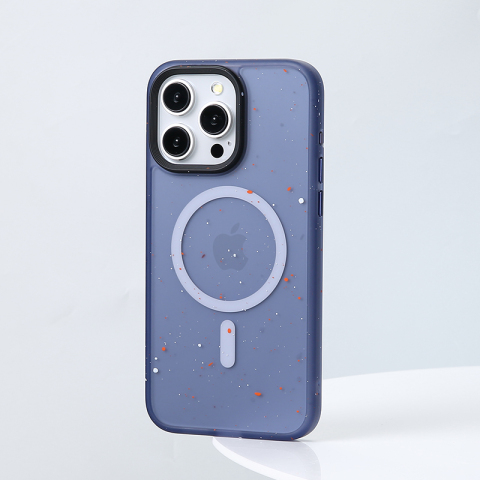 Blue — Balueus Magsafe Color Splash Frosted Silicone TPU High End Premium 15, 15 Plus, 15 Pro, 15 Pro Max iPhone Case