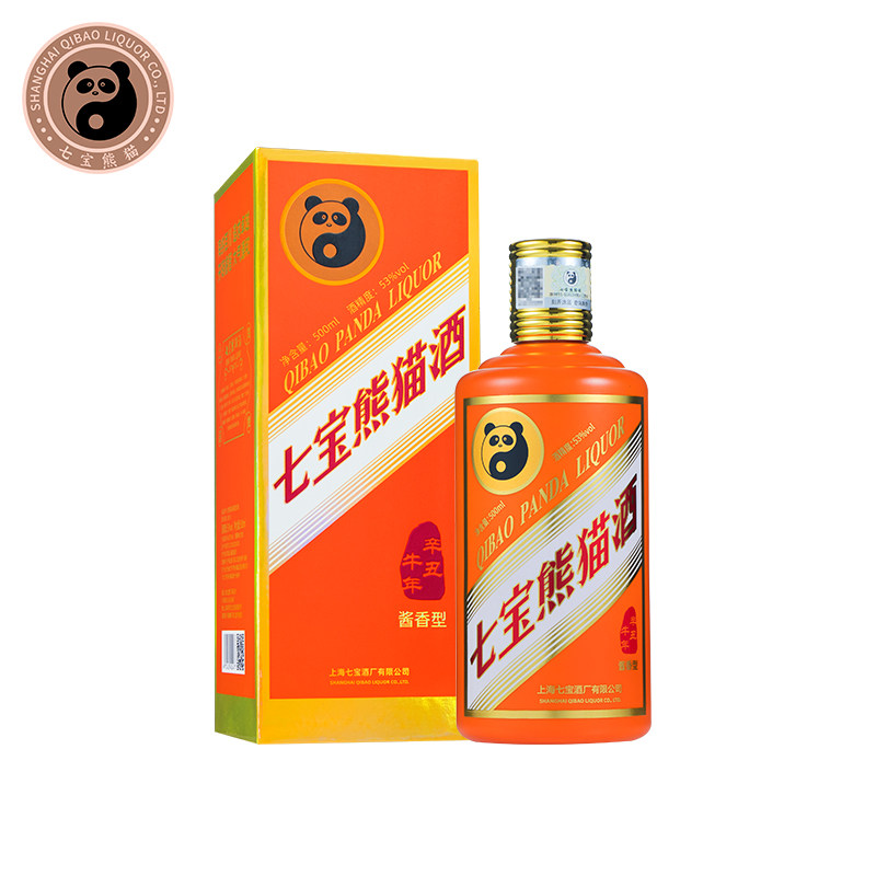 七宝熊猫臻选系列酱香型白酒53度500ml单瓶装评价- 淘宝网