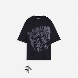 【尊享特惠】LANVIN LAB x FUTURE男女同款宽松LOGO印花T恤短袖