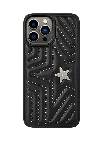 Black — KASO Rivet Star New High End Premium – High Quality 15, 14, 13, 12 iPhone Case