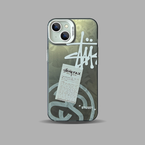 Black — STUSSY New Electroplated 15, 14, 13, 12 iPhone Case