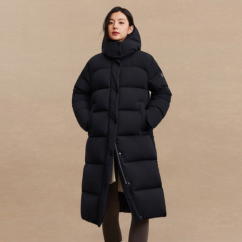 【25新款亲肤】波司登户外冬季保暖显瘦柔软舒适长款面包羽绒服女