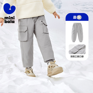 迷你巴拉巴拉男女童三防羽绒裤冬季保暖长裤儿童宝宝裤子新款童装