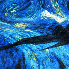 ковер 宜家捷成地毯豪华版 梵高星空星夜油画电影同款 客厅卧室茶几地垫 Jebsen r306bk280