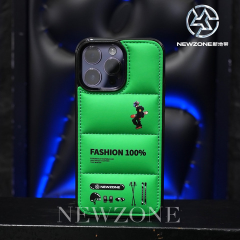 Green — New Puffy Puffer Down Jacket 100% 15, 14, 13, 12 iPhone Case